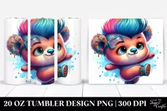 Goofy Jumping Bear 20 Oz Tumbler Product Image 1