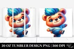 Goofy Jumping Bear 20 Oz Tumbler Product Image 1