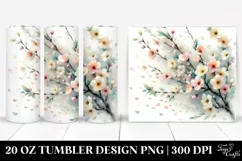 20 Oz Tumbler Sublimation | Tumbling Spring Petals Product Image 1