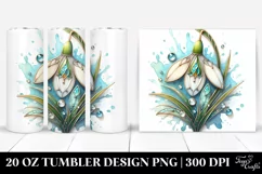 Colorful Stained Snowdrop | 20 Oz Tumbler Product Image 1