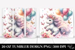 Cute Baby Unicorn Tumbling with Spring Petals | 20 Oz Product Image 1