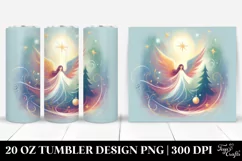 Colorful Pastel Angel Clipart, Transparent 20 Oz Tumbler Product Image 1