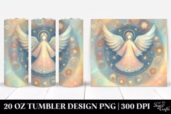Colorful Pastel Angel Clipart, Transparent 20 Oz Tumbler Product Image 1