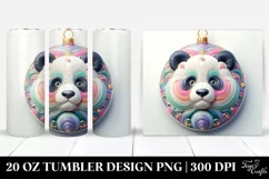 Colorful Pastel Panda Ornament 20 Oz Tumbler Product Image 1