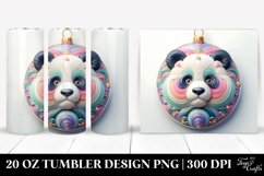 3D Colorful Panda Ornament, High-Res 20 Oz Tumbler Product Image 1