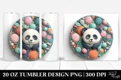 Colorful Pastel Panda Ornament 20 Oz Tumbler Product Image 1