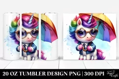 Cute Posing Unicorn 20 Oz Tumbler Product Image 1