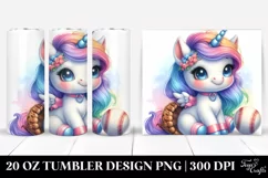 Cute Baby Unicorn Baseball | 20 Oz Tumbler Product Image 1