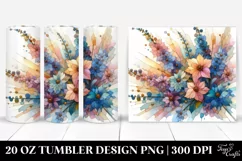 Stained Delphinium Retro Frame 20 Oz Tumbler Product Image 1