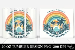 Watercolor Splash,Vintage Tropical Rainbow | 20 Oz Tumbler Product Image 1