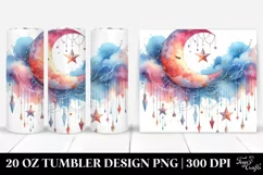 Whimsical Moon and Stars | 20 oz Tumbler Product Image 1