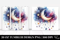 Whimsical Moon and Stars | 20 oz Tumbler Product Image 1