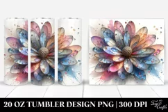 Abstract Shiny Daisy Clipart 20 Oz Tumbler Product Image 1