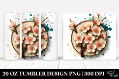Stained Cherry Blossom | 20 Oz Tumbler Product Image 1