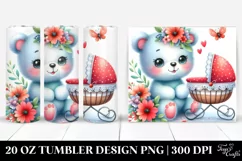 Colorful Baby Bear Cradle | 20 Oz Tumbler Product Image 1