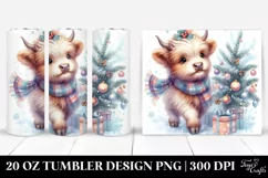Cute Watercolor Baby Cow Clipart Product Image 1