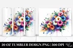 Colorfull Morning Glory Abstract | 20 Oz Tumbler Product Image 1