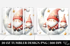 Pastel Digital Painting Christmass Gnomes Tumbler Design Product Image 1