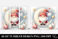 Pastel Digital Painting Christmass Gnomes Tumbler Design Product Image 1