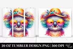 Colorful Layered Baby Koala | 20 Oz Tumbler Product Image 1