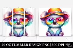 Crazy Baby Koala with Sunglasses | 20 Oz Tumbler Product Image 1