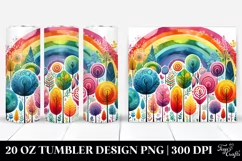 Colorful Rainbow Trees | 20 Oz Tumbler Product Image 1