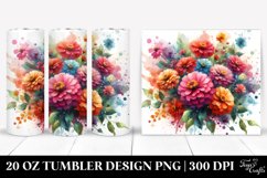 Colorful Bouquet Vibrant Zinnia 20 oz Tumbler Product Image 1