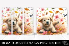 Dog Tumbling Spring Petals Wind 20 oz Tumbler Product Image 1