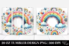 Colorful Abstract Rainbow | 20 oz Tumbler Product Image 1