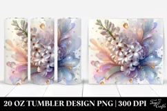 Shiny Hyacinth Splash 20 Oz Tumbler Product Image 1