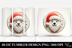 Melting Candy Santa with Polar Bear, High-Res 20 Oz Tumbler Product Image 1
