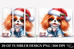 Enthusiastic Cavalier King Charles Spaniel with Santa Hat 20 Product Image 1