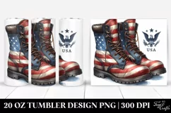 Detailed Watercolor Boots | 20 Oz Tumbler Product Image 1