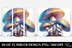 detailed Pastel Shiny Mushroom | 20 oz Tumbler Product Image 1