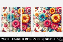 Retro Flowers Design | 20 oz Tumbler Product Image 1