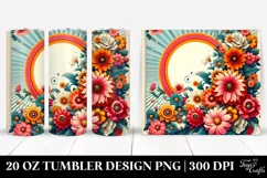 Retro Flowers Design | 20 oz Tumbler Product Image 1