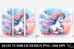 Spring Petals Baby Unicorn | 20 Oz Tumbler Product Image 1