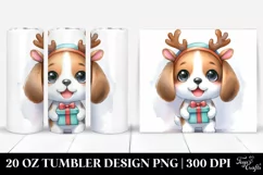 Expressive Baby Beagle, Watercolor 20 Oz Tumbler Product Image 1