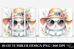Colorful Bunny with Sunglasses | 20 oz Tumbler Product Image 1