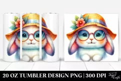 Colorful Bunny with Sunglasses | 20 oz Tumbler Product Image 1