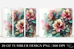 Abstract Pastel Wooden Rhododendron Clipart Product Image 1