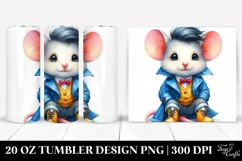 Proud Mouse Sitting, Transparent 20 Oz Tumbler Product Image 1
