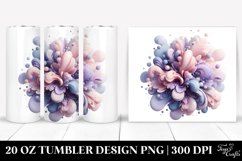 Glossy Lavender Splash 20 Oz Tumbler Product Image 1