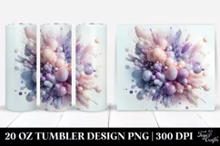 Abstract Pastel Glossy Lavender 20 Oz Tumbler Product Image 1