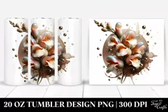 Abstract Glossy Snapdragon Watercolor | 20 Oz Tumbler Product Image 1