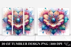 detailed Vibrant Pastel Wooden Stained Anemone | 20 oz Product Image 1