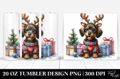 Enthusiastic Dachshund, High-Res 20 Oz Tumbler Product Image 1