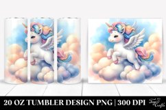 Watercolor Baby Unicorn Dancing | 20 Oz Tumbler Product Image 1