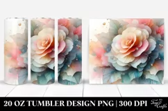 Abstract Pastel Glossy Begonia 20 Oz Tumbler Product Image 1