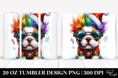 Vibrant Bulldog Puppy, Watercolor 20 Oz Tumbler Product Image 1